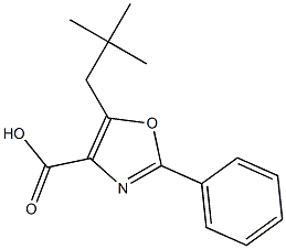 5-(2,2-dimethylpropyl)-2-phenyl-1,3-oxazole-4-carboxylic acid 结构式