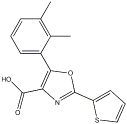 5-(2,3-dimethylphenyl)-2-(thiophen-2-yl)-1,3-oxazole-4-carboxylic acid 结构式