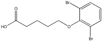 5-(2,6-dibromophenoxy)pentanoic acid 结构式