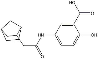 5-(2-{bicyclo[2.2.1]heptan-2-yl}acetamido)-2-hydroxybenzoic acid 结构式