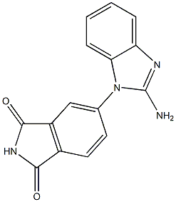 5-(2-amino-1H-1,3-benzodiazol-1-yl)-2,3-dihydro-1H-isoindole-1,3-dione 结构式