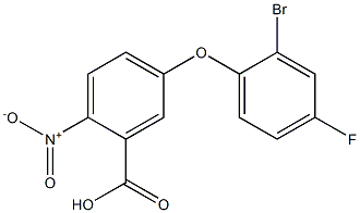 5-(2-bromo-4-fluorophenoxy)-2-nitrobenzoic acid 结构式