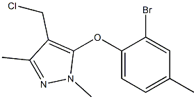 5-(2-bromo-4-methylphenoxy)-4-(chloromethyl)-1,3-dimethyl-1H-pyrazole 结构式