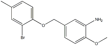 5-(2-bromo-4-methylphenoxymethyl)-2-methoxyaniline 结构式