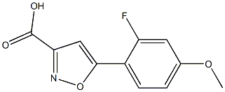 5-(2-fluoro-4-methoxyphenyl)isoxazole-3-carboxylic acid 结构式