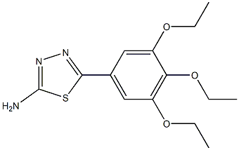 5-(3,4,5-triethoxyphenyl)-1,3,4-thiadiazol-2-amine 结构式