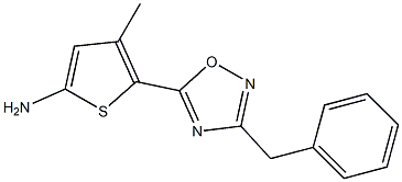 5-(3-benzyl-1,2,4-oxadiazol-5-yl)-4-methylthiophen-2-amine 结构式