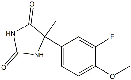 5-(3-fluoro-4-methoxyphenyl)-5-methylimidazolidine-2,4-dione 结构式
