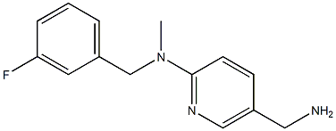 5-(aminomethyl)-N-[(3-fluorophenyl)methyl]-N-methylpyridin-2-amine 结构式