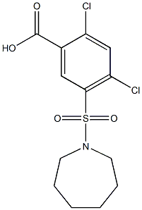 5-(azepane-1-sulfonyl)-2,4-dichlorobenzoic acid 结构式