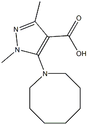 5-(azocan-1-yl)-1,3-dimethyl-1H-pyrazole-4-carboxylic acid 结构式