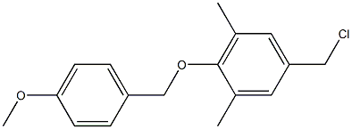 5-(chloromethyl)-2-[(4-methoxyphenyl)methoxy]-1,3-dimethylbenzene 结构式