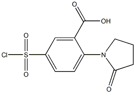 5-(chlorosulfonyl)-2-(2-oxopyrrolidin-1-yl)benzoic acid 结构式