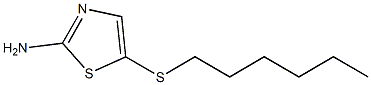 5-(hexylsulfanyl)-1,3-thiazol-2-amine 结构式