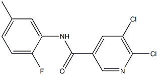5,6-dichloro-N-(2-fluoro-5-methylphenyl)pyridine-3-carboxamide 结构式