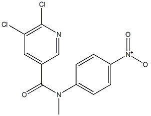 5,6-dichloro-N-methyl-N-(4-nitrophenyl)pyridine-3-carboxamide 结构式