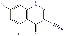 5,7-difluoro-4-oxo-1,4-dihydroquinoline-3-carbonitrile 结构式