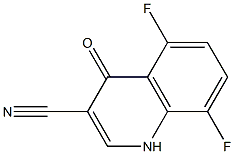 5,8-difluoro-4-oxo-1,4-dihydroquinoline-3-carbonitrile 结构式