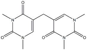 5-[(1,3-dimethyl-2,4-dioxo-1,2,3,4-tetrahydropyrimidin-5-yl)methyl]-1,3-dimethyl-1,2,3,4-tetrahydropyrimidine-2,4-dione 结构式