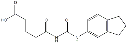 5-[(2,3-dihydro-1H-inden-5-ylcarbamoyl)amino]-5-oxopentanoic acid 结构式