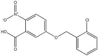 5-[(2-chlorophenyl)methoxy]-2-nitrobenzoic acid 结构式