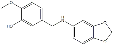 5-[(2H-1,3-benzodioxol-5-ylamino)methyl]-2-methoxyphenol 结构式