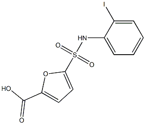 5-[(2-iodophenyl)sulfamoyl]furan-2-carboxylic acid 结构式