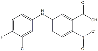 5-[(3-chloro-4-fluorophenyl)amino]-2-nitrobenzoic acid 结构式