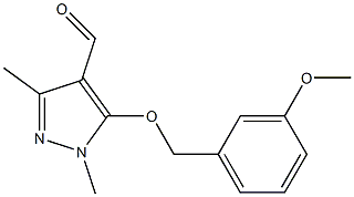 5-[(3-methoxyphenyl)methoxy]-1,3-dimethyl-1H-pyrazole-4-carbaldehyde 结构式