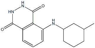 5-[(3-methylcyclohexyl)amino]-1,2,3,4-tetrahydrophthalazine-1,4-dione 结构式