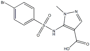 5-[(4-bromobenzene)sulfonamido]-1-methyl-1H-pyrazole-4-carboxylic acid 结构式