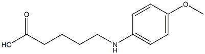 5-[(4-methoxyphenyl)amino]pentanoic acid 结构式