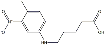 5-[(4-methyl-3-nitrophenyl)amino]pentanoic acid 结构式