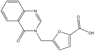 5-[(4-oxo-3,4-dihydroquinazolin-3-yl)methyl]furan-2-carboxylic acid 结构式