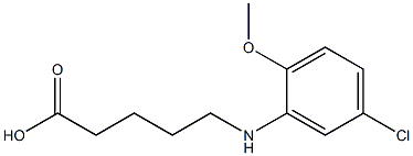 5-[(5-chloro-2-methoxyphenyl)amino]pentanoic acid 结构式