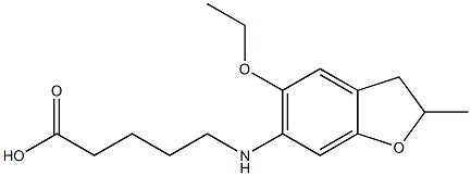 5-[(5-ethoxy-2-methyl-2,3-dihydro-1-benzofuran-6-yl)amino]pentanoic acid 结构式