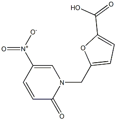 5-[(5-nitro-2-oxo-1,2-dihydropyridin-1-yl)methyl]furan-2-carboxylic acid 结构式