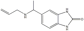 5-[1-(prop-2-en-1-ylamino)ethyl]-2,3-dihydro-1H-1,3-benzodiazol-2-one 结构式