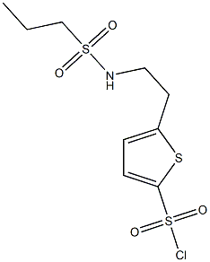 5-[2-(propane-1-sulfonamido)ethyl]thiophene-2-sulfonyl chloride 结构式