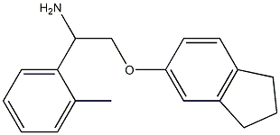 5-[2-amino-2-(2-methylphenyl)ethoxy]-2,3-dihydro-1H-indene 结构式