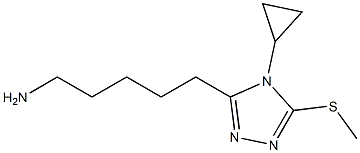 5-[4-cyclopropyl-5-(methylthio)-4H-1,2,4-triazol-3-yl]pentan-1-amine 结构式