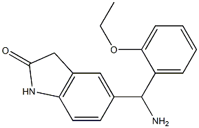 5-[amino(2-ethoxyphenyl)methyl]-2,3-dihydro-1H-indol-2-one 结构式