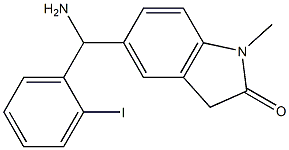 5-[amino(2-iodophenyl)methyl]-1-methyl-2,3-dihydro-1H-indol-2-one 结构式