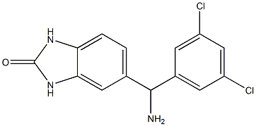 5-[amino(3,5-dichlorophenyl)methyl]-2,3-dihydro-1H-1,3-benzodiazol-2-one 结构式