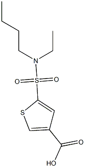 5-[butyl(ethyl)sulfamoyl]thiophene-3-carboxylic acid 结构式