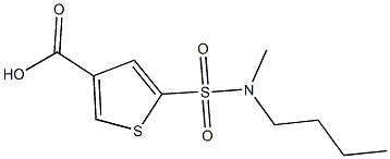 5-[butyl(methyl)sulfamoyl]thiophene-3-carboxylic acid 结构式