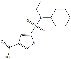 5-[cyclohexyl(ethyl)sulfamoyl]thiophene-3-carboxylic acid 结构式