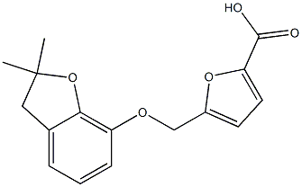 5-{[(2,2-dimethyl-2,3-dihydro-1-benzofuran-7-yl)oxy]methyl}furan-2-carboxylic acid 结构式