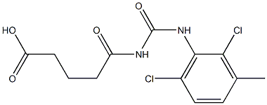 5-{[(2,6-dichloro-3-methylphenyl)carbamoyl]amino}-5-oxopentanoic acid 结构式