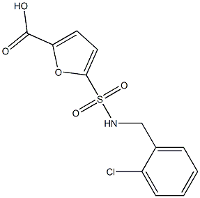 5-{[(2-chlorophenyl)methyl]sulfamoyl}furan-2-carboxylic acid 结构式